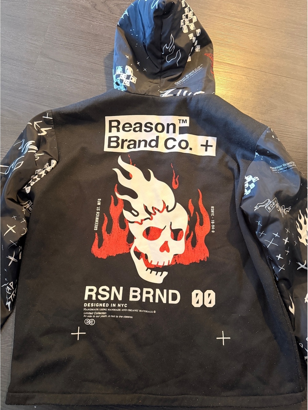 Reason Clothing SS21 Limited Graphic Zip Hoodie XL